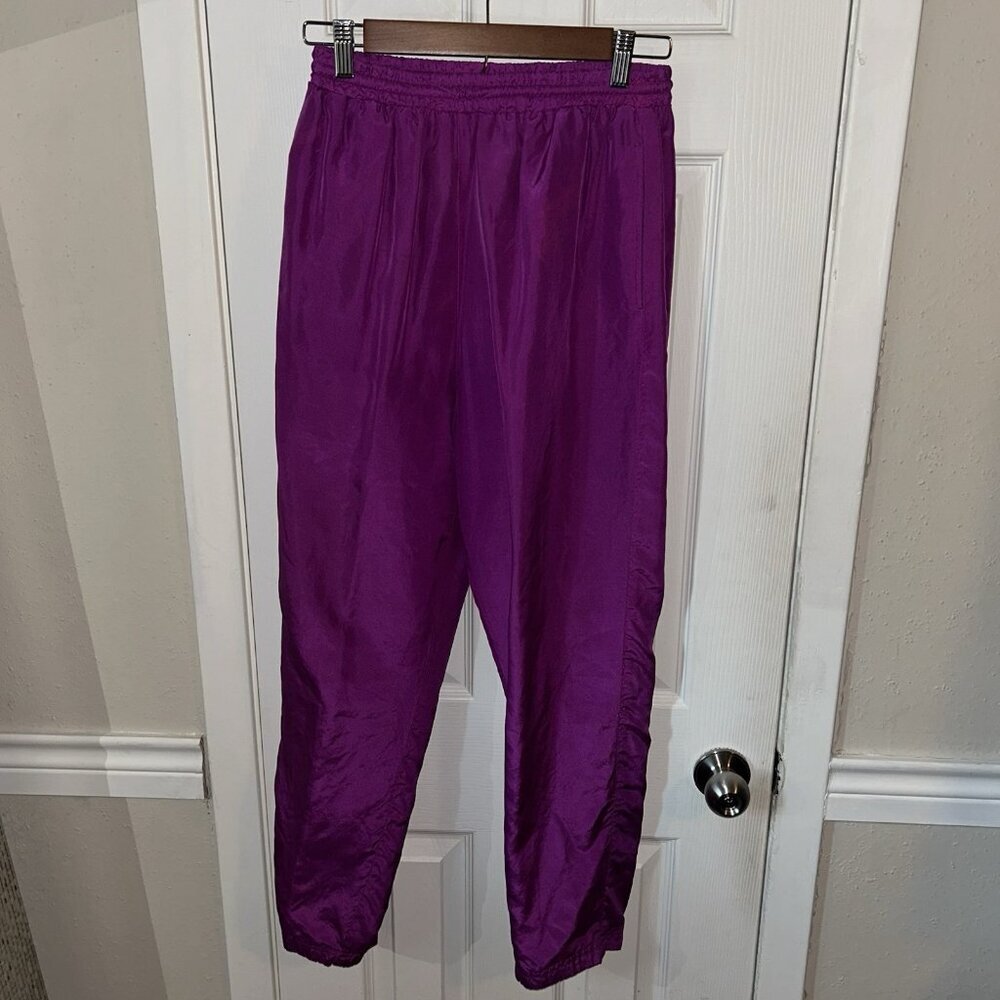 Bocoo Vintage Retro Purple Tracksuit Full Zip Windbreaker Jacket & Pants Medium - Picture 7 of 10